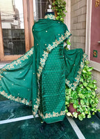 Embroidered Silk Suit