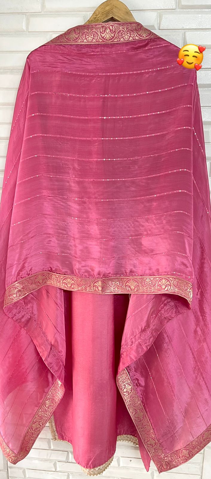 Chanderi Silk Semi Stitched Suit