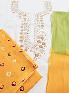 Digital Cotton Khadi Shirt, Chiffon Dupatta n Cotton Bottom