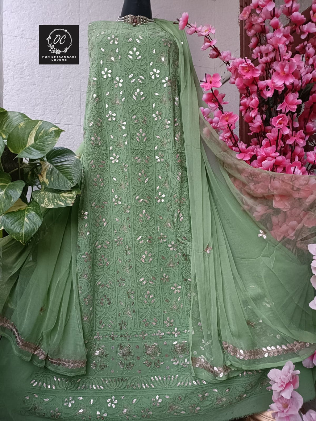 Viscose Georgette Gorgeous Chikankari Kurta n Dupatta Set