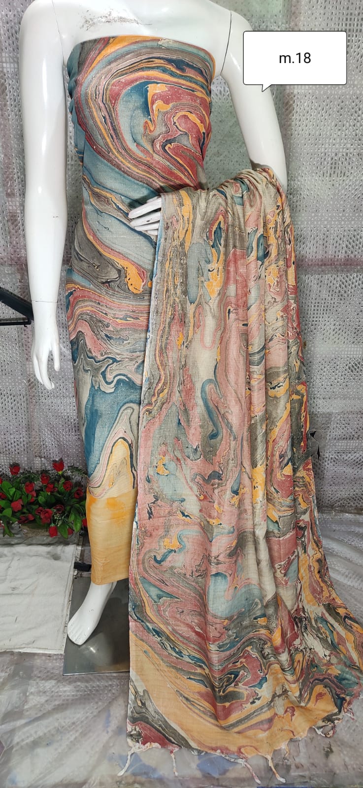 Khadi Silk Dress Material