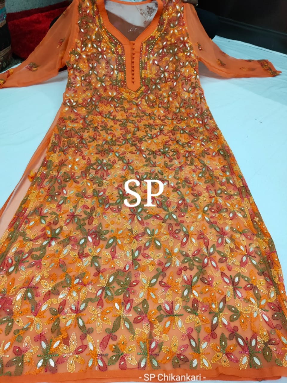 Georgette Chikankari kurti