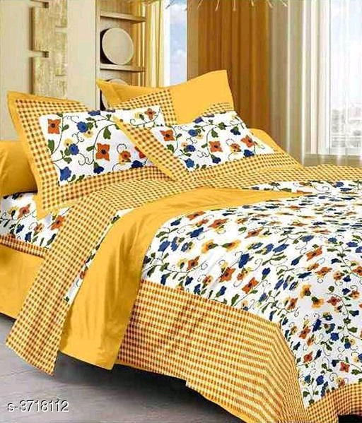 Elite Attractive Cotton Printed Double Bedsheets Vol 12