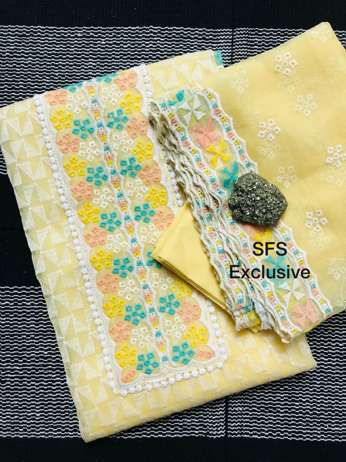 Kota Embroidered Suit Cotton Bottom