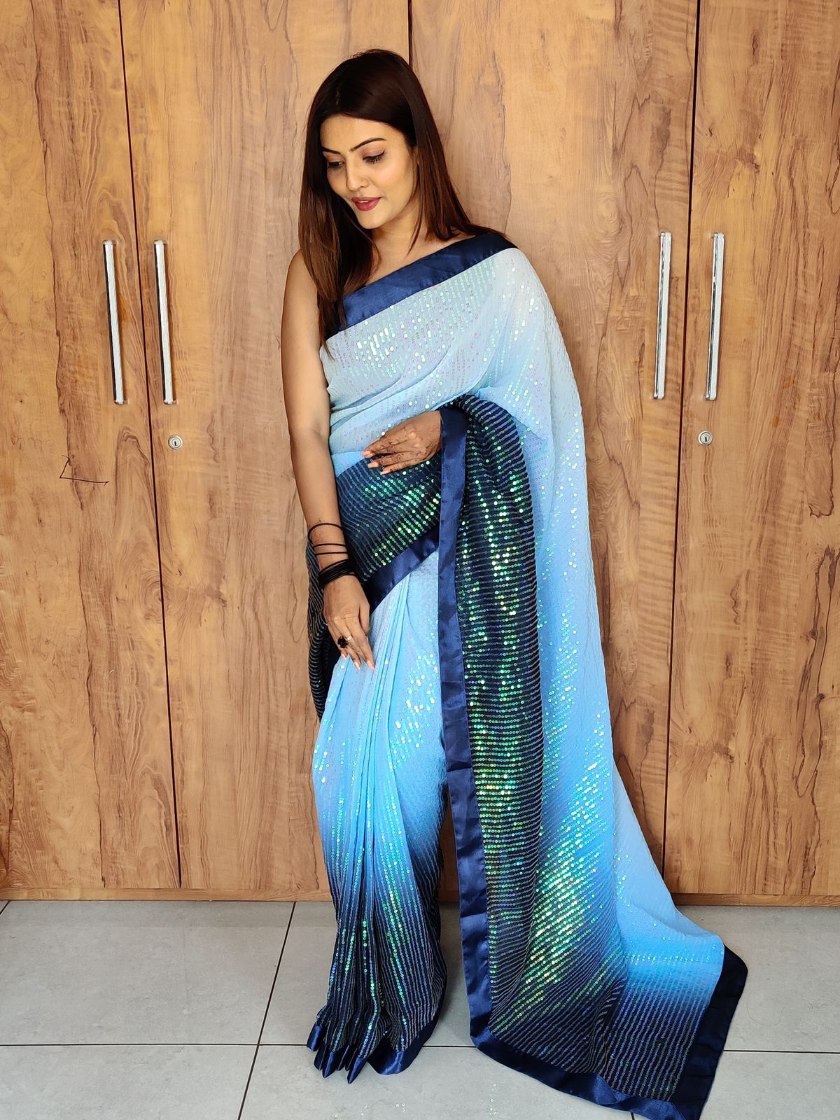 Sequins Ready-to-Wear Saree