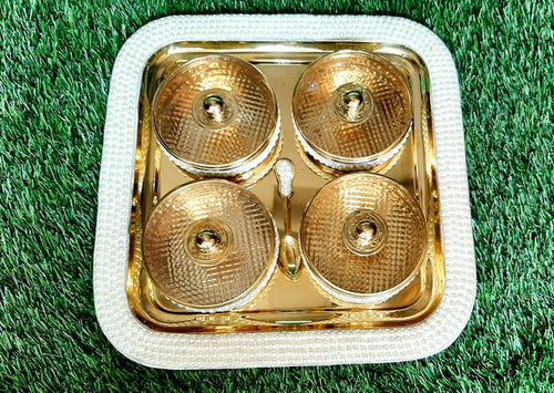 Brass Dry fruit Snack Set