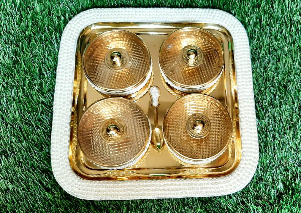 Brass Dry fruit Snack Set