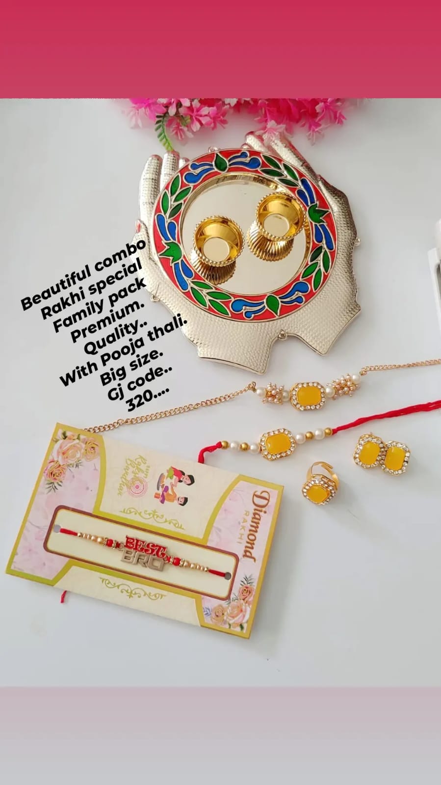 Beautiful Family Rakhi n thali