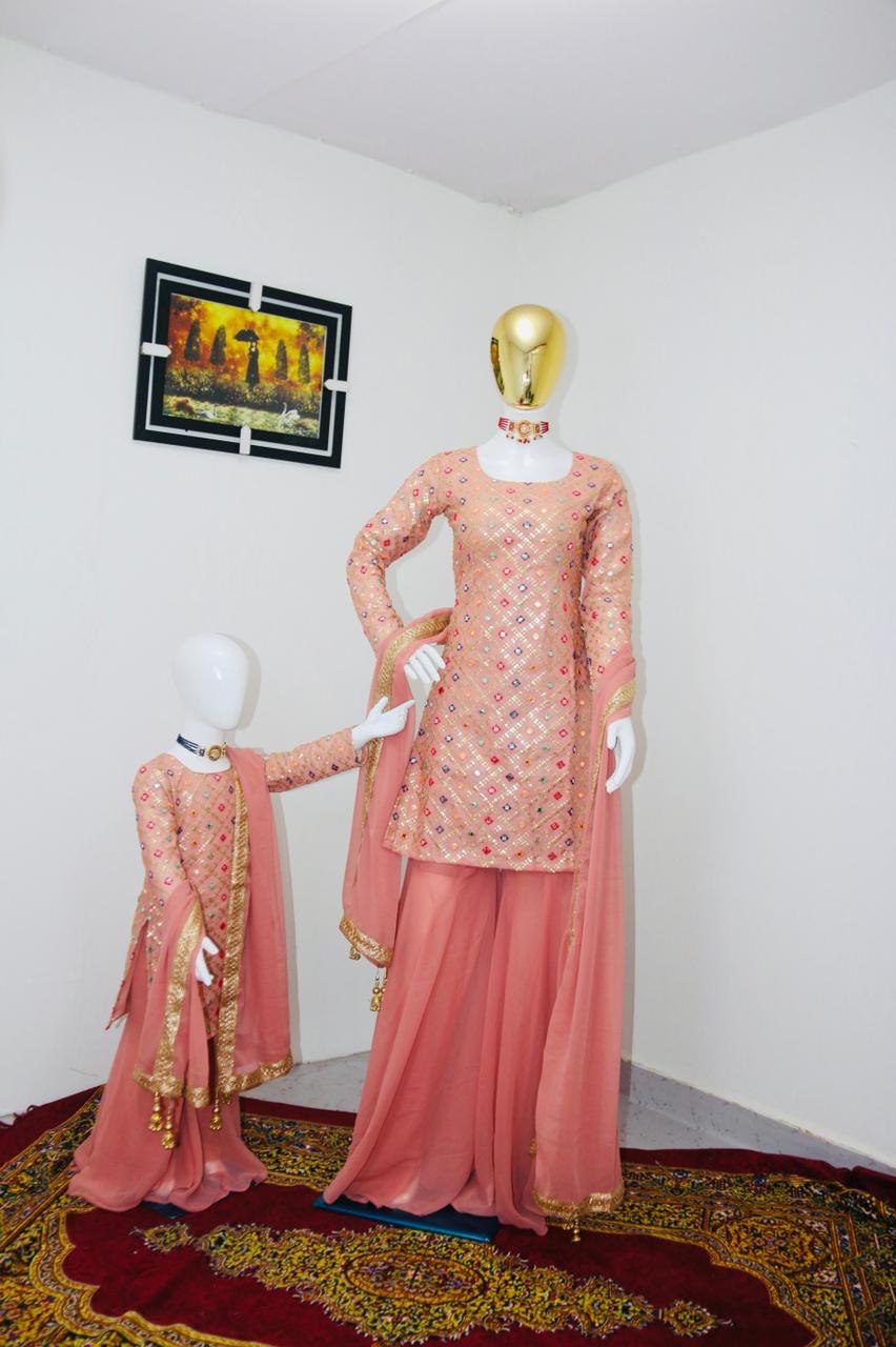 Mom n Daughter Sharara Set