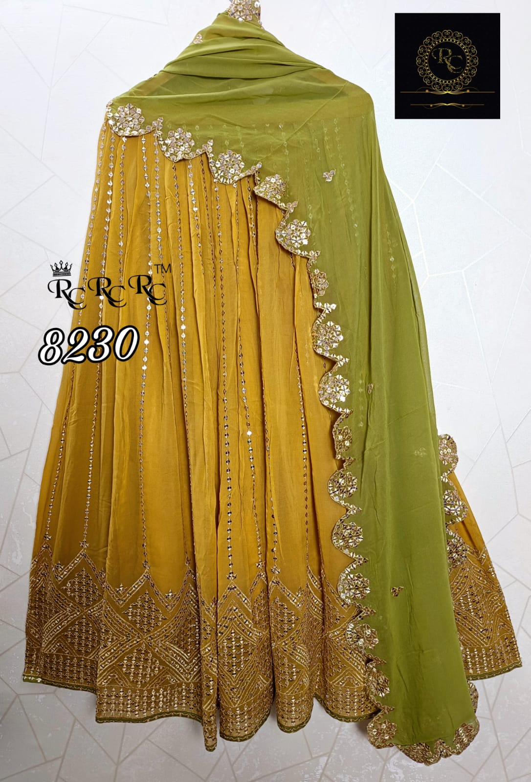 Beautiful Upada Silk Suit with with thread and sequins work
