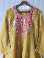 Upada Silk Short Anarkali with Salwar