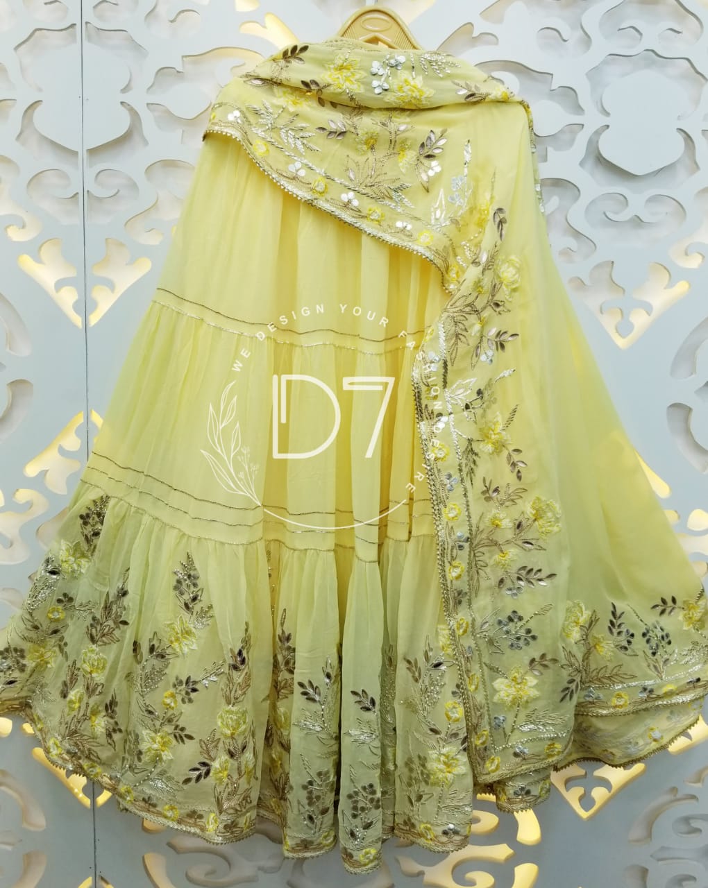 Beautiful Georgette Semi-stitched with Gota work
