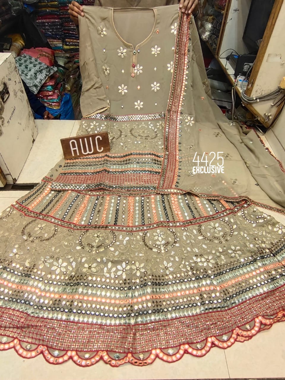 Designer Georgette Lehengas