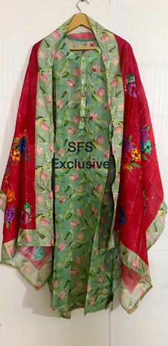 Muslin Kurti with Shantoon Bottom(SFS)