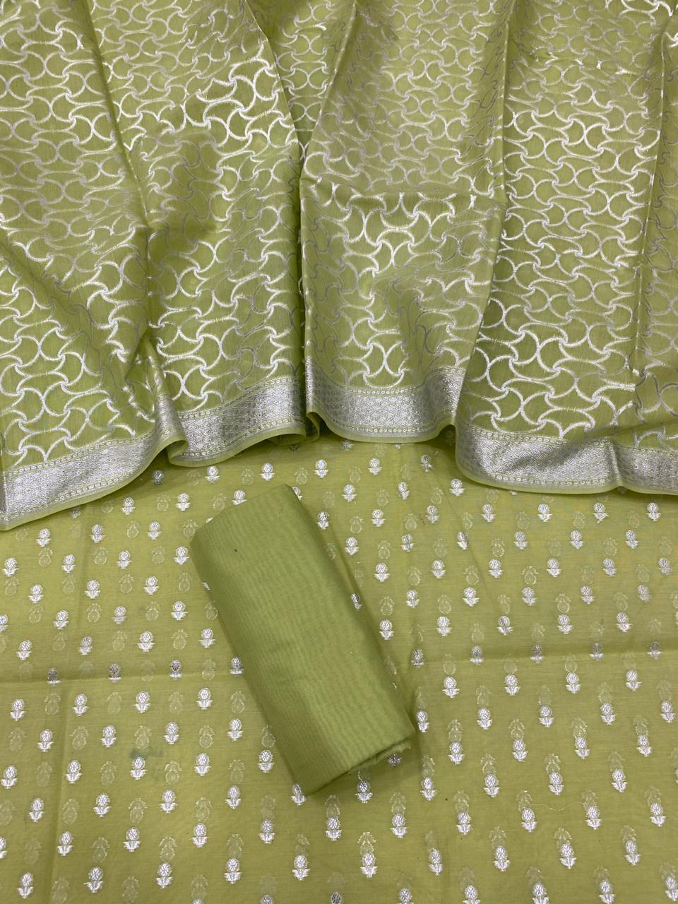 Benarsi Silver Zari Lorex Suit