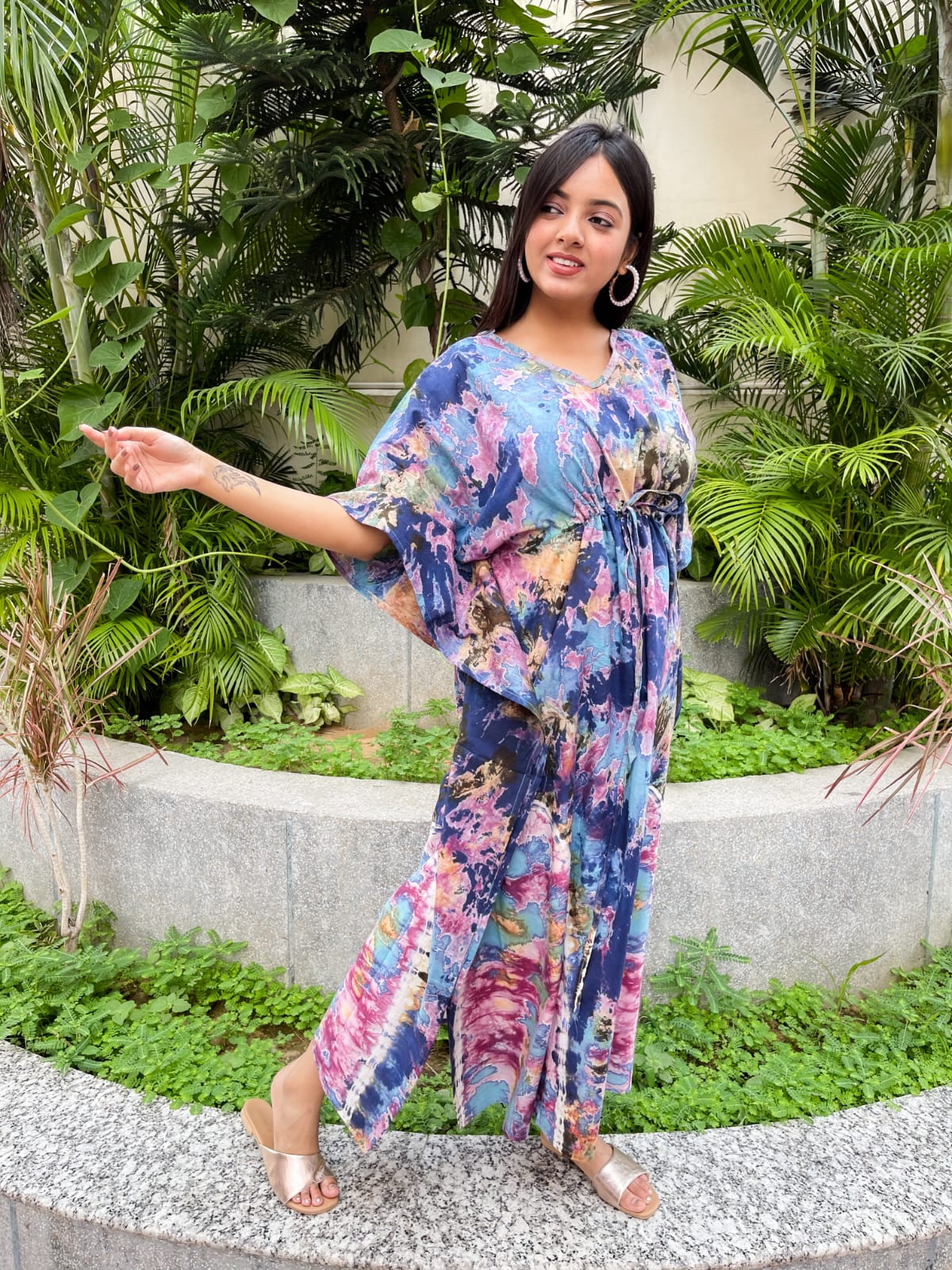 Premium Cotton Kaftans with Marble prints