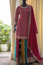Chinnon Shirt Skirt Dupatta