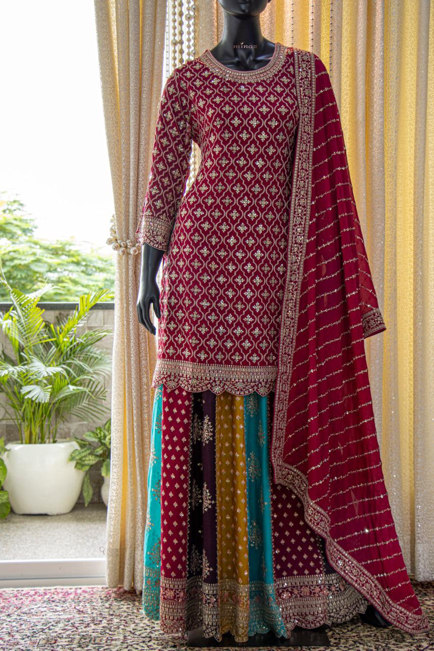 Chinnon Shirt Skirt Dupatta