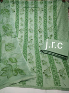 Pashmina Handprint Shirt, Bottom with Chiffon Dupatta