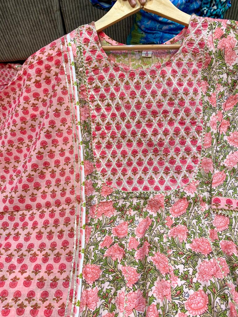 Cotton Anarkali Gown with Pant AGC