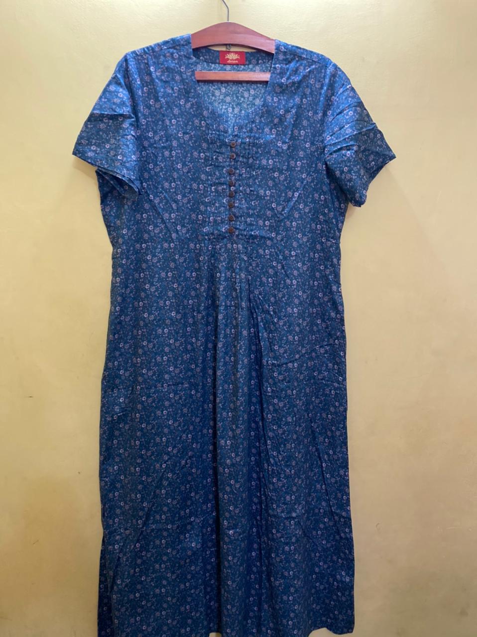Cotton Pin Tuck Night Dress