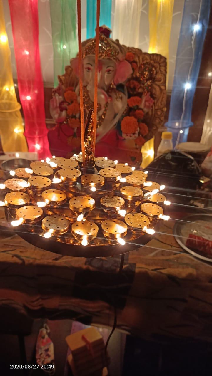 Pooja Thali with LED Bulbs