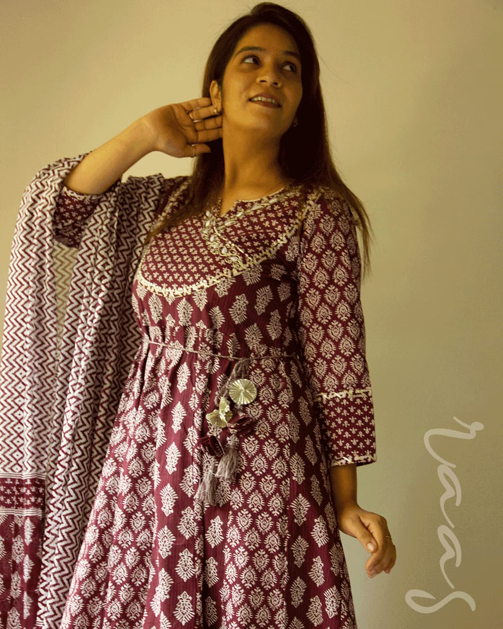 Cotton Kalidar Kurti with Pant