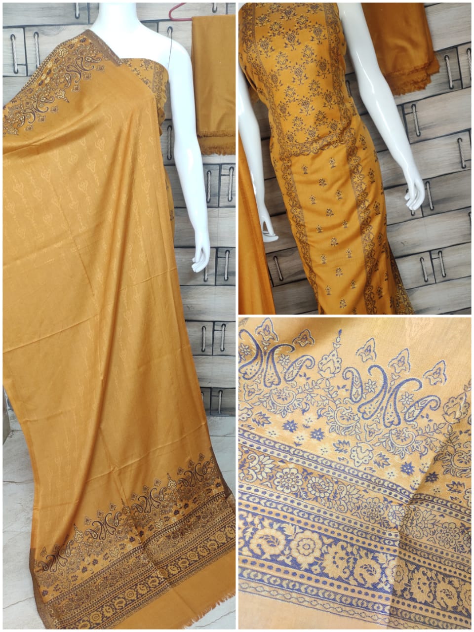 Beautiful Pashmina Benarsi Suit with Jamawar Shawls