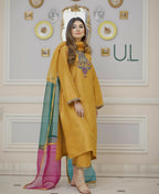 Chanderi Silk Embroidered Set