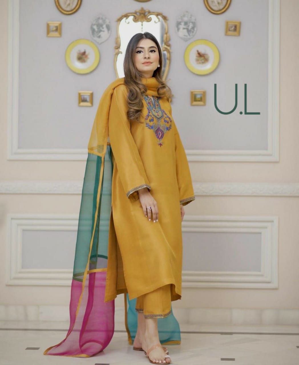 Chanderi Silk Embroidered Set