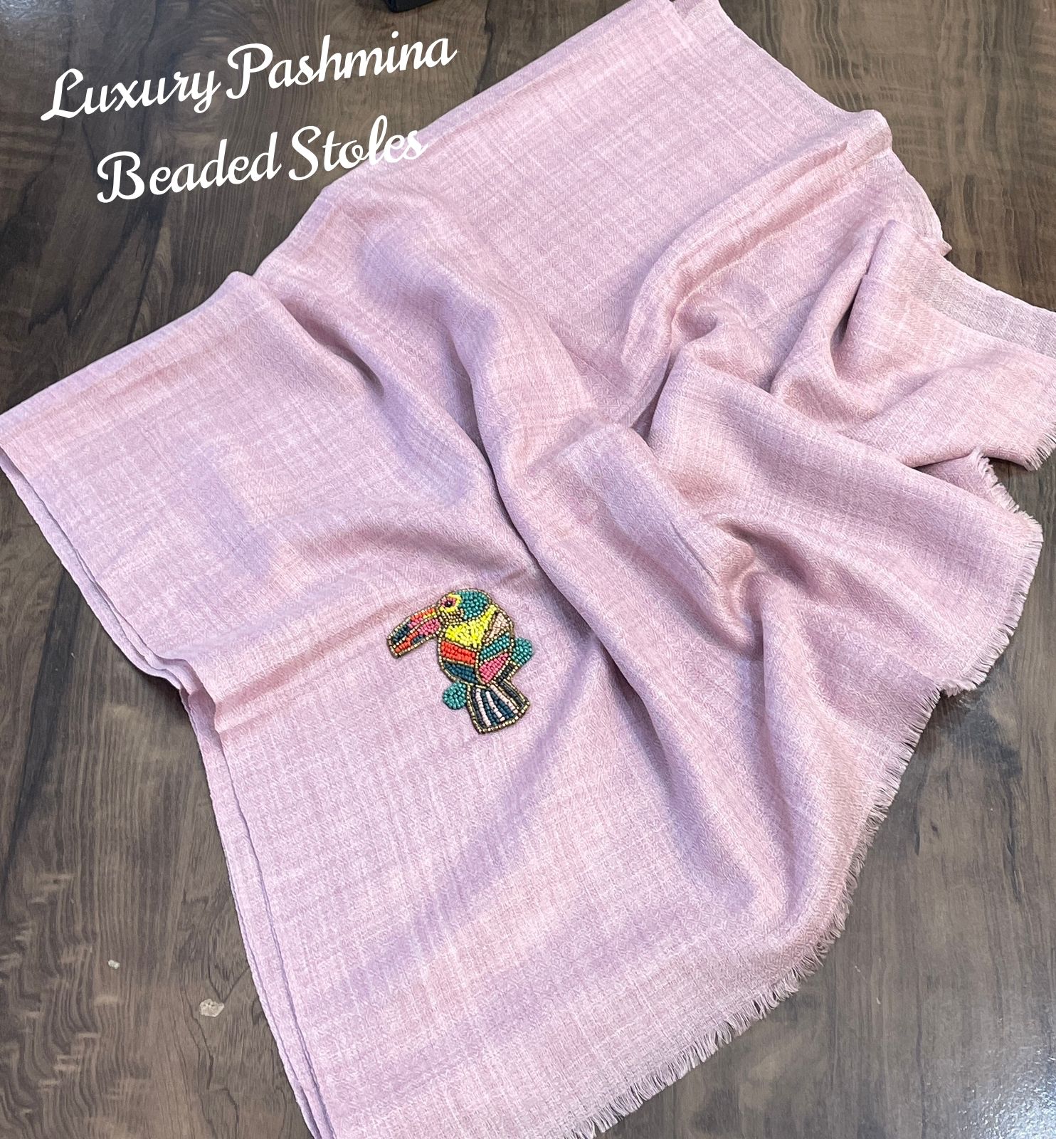 Woolen Stoles with beaded patch