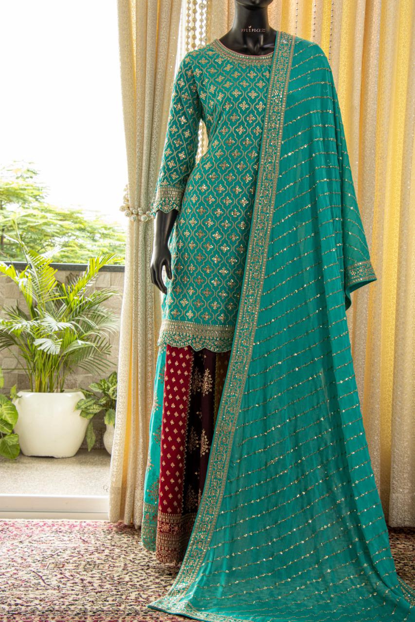 Chinnon Shirt Skirt Dupatta
