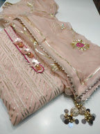 Chanderi Shirt with Gotta work n Shantoon Bottom