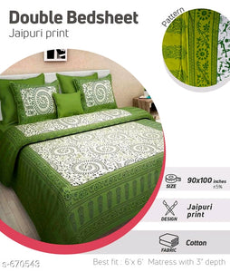 Jaipuri Style Cotton Double Bedsheets Vol 6