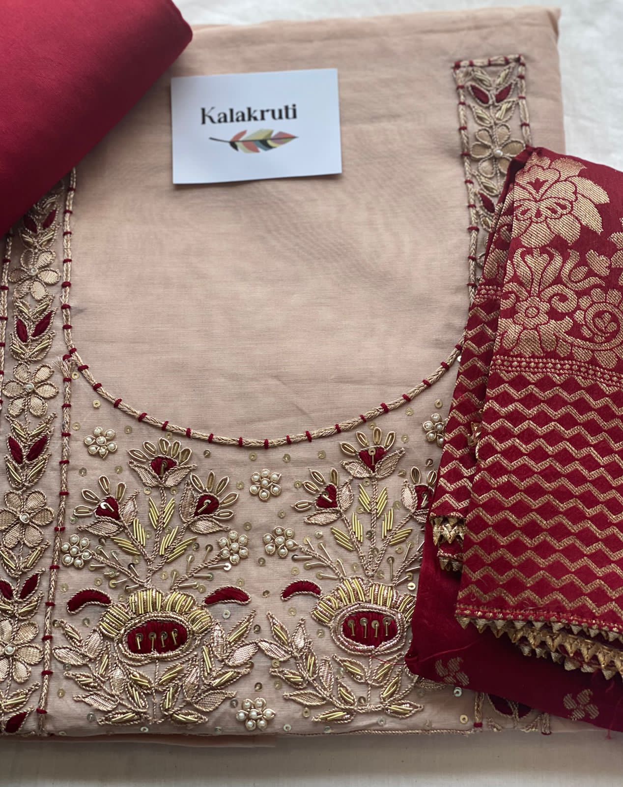 Embroidered Chanderi Suits