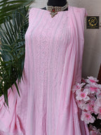 Viscose Georgette Chikankari Anarkali