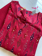Cotton Silk Stitched Shirt (Sequins) with Pant