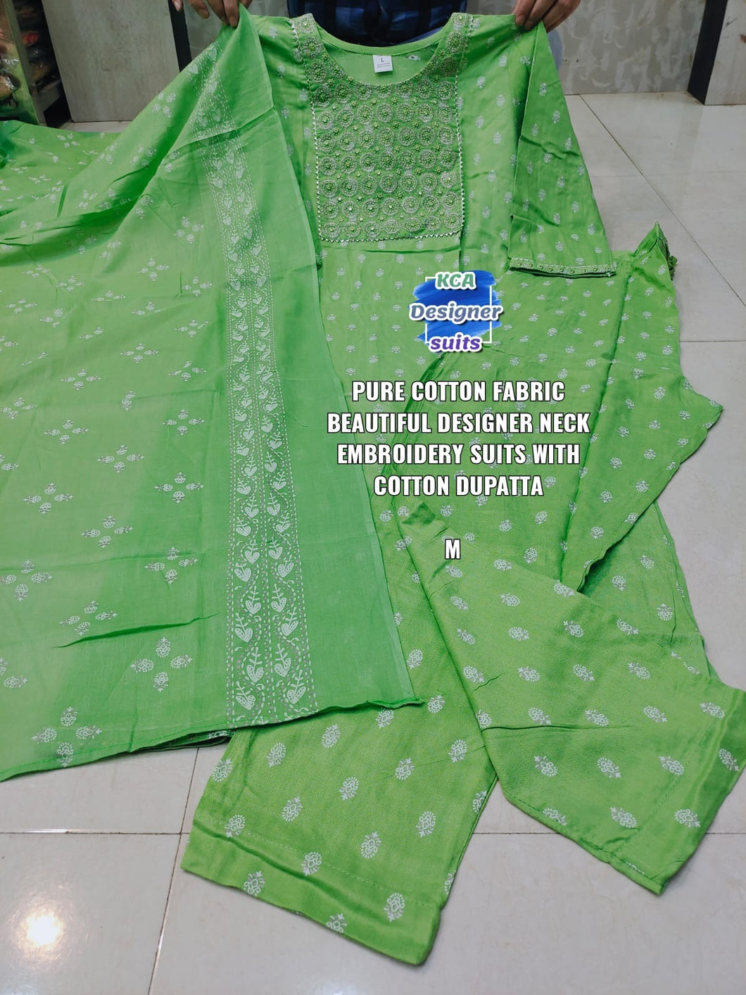 Stitched Cotton Designer Kurti Pant Sets