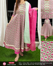 Load image into Gallery viewer, Cotton Anarkali 3 piece set (KB)