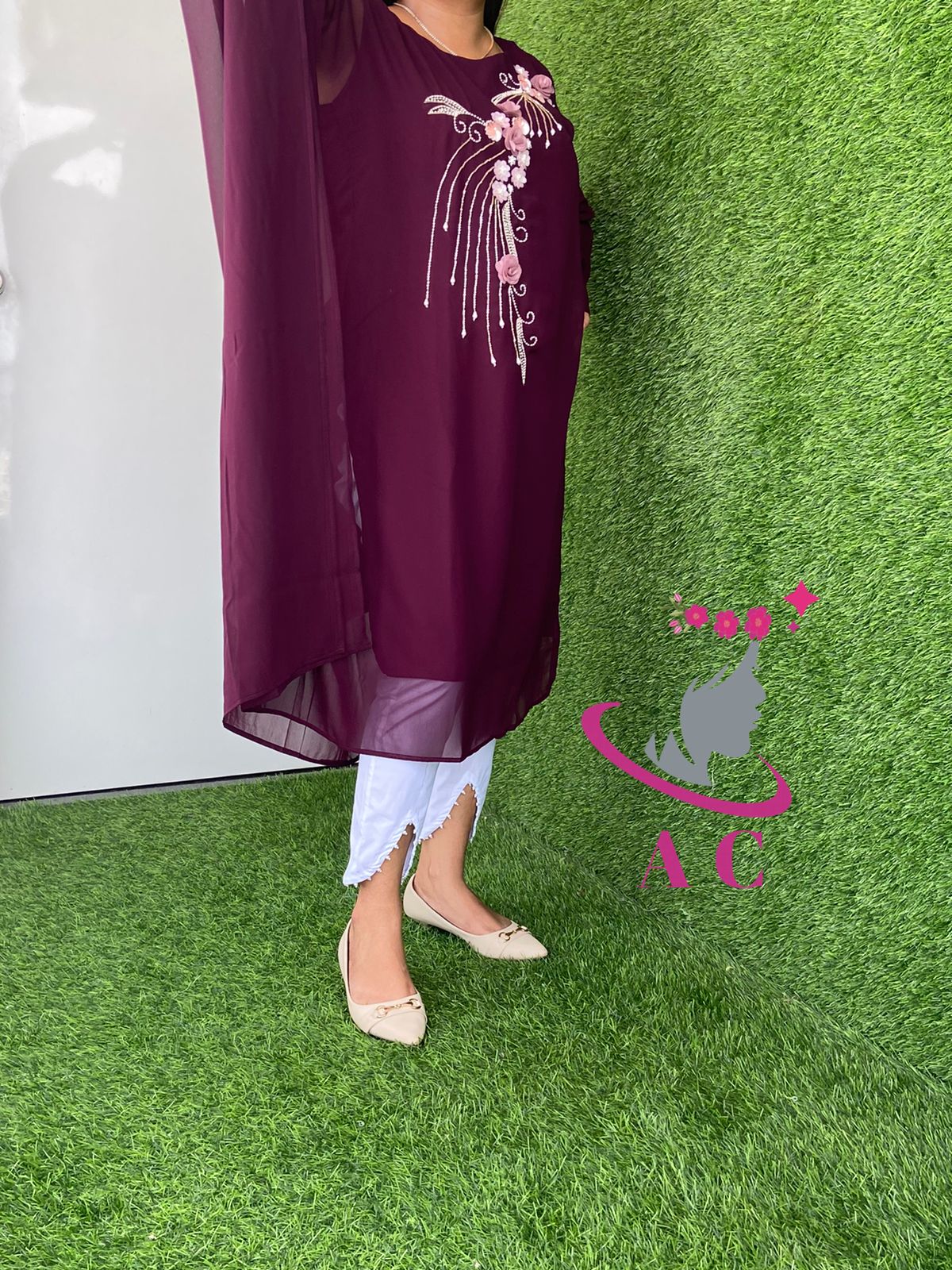 Georgette Kaftans with handwork