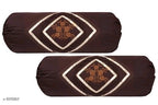 Fancy Embroidered Cotton Bolster Covers Vol 2 M1