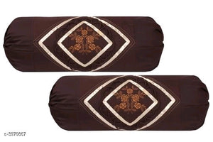 Fancy Embroidered Cotton Bolster Covers Vol 2 M1
