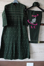 Cotton Aline Stitched Shirt with Pant