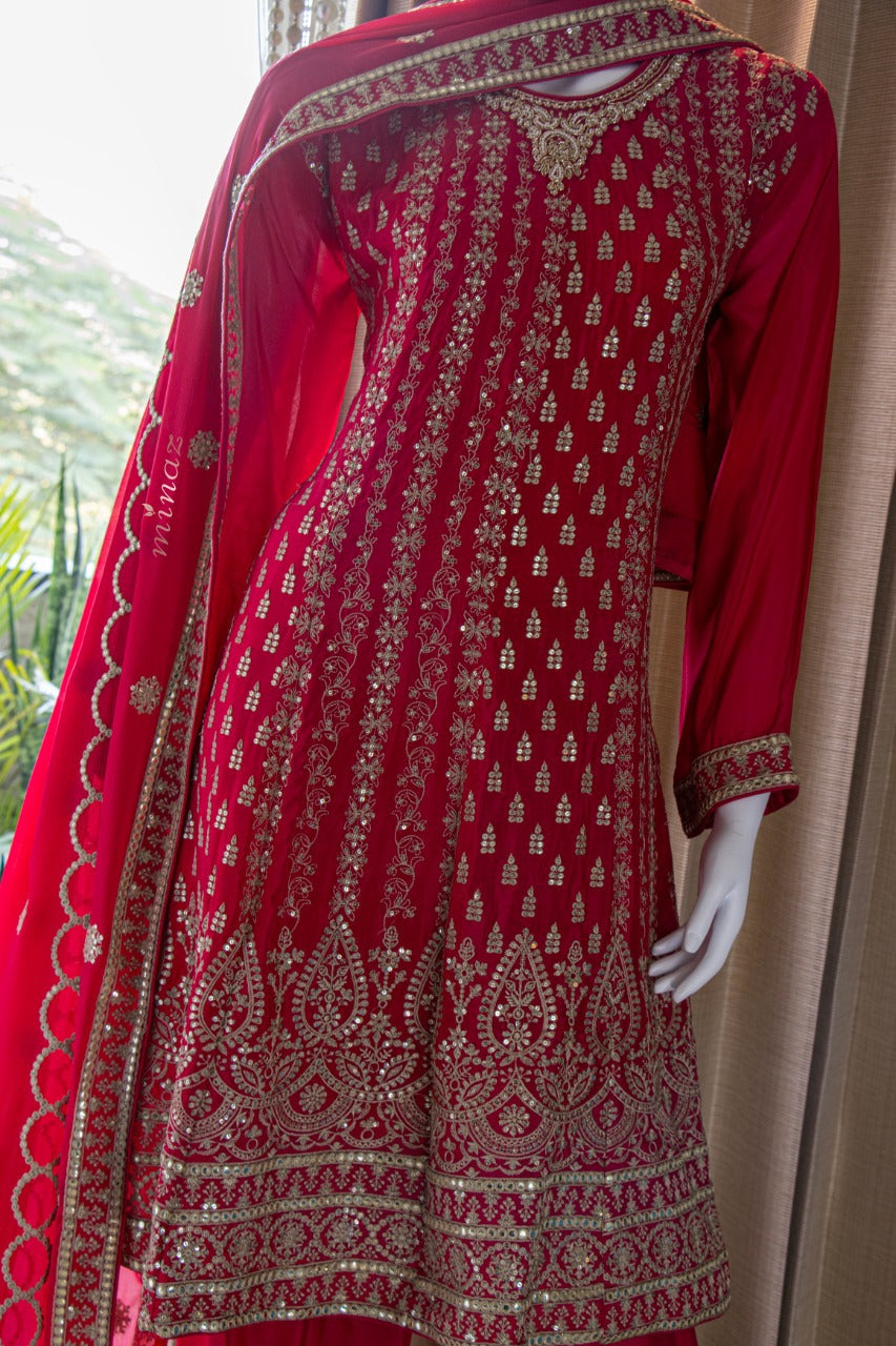 Chinnon Short Anarkali with Salwar