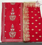 Chanderi Shirt Gotta and handwork, Benarsi Dupatta n Shantoon Bottom