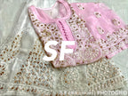 Chikankari Kurti Sharara with gotta patti work