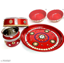 Load image into Gallery viewer, Pooja Thalis &amp; Plates (Karwachauth)