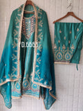 Upada Silk Short Anarkali with Salwar