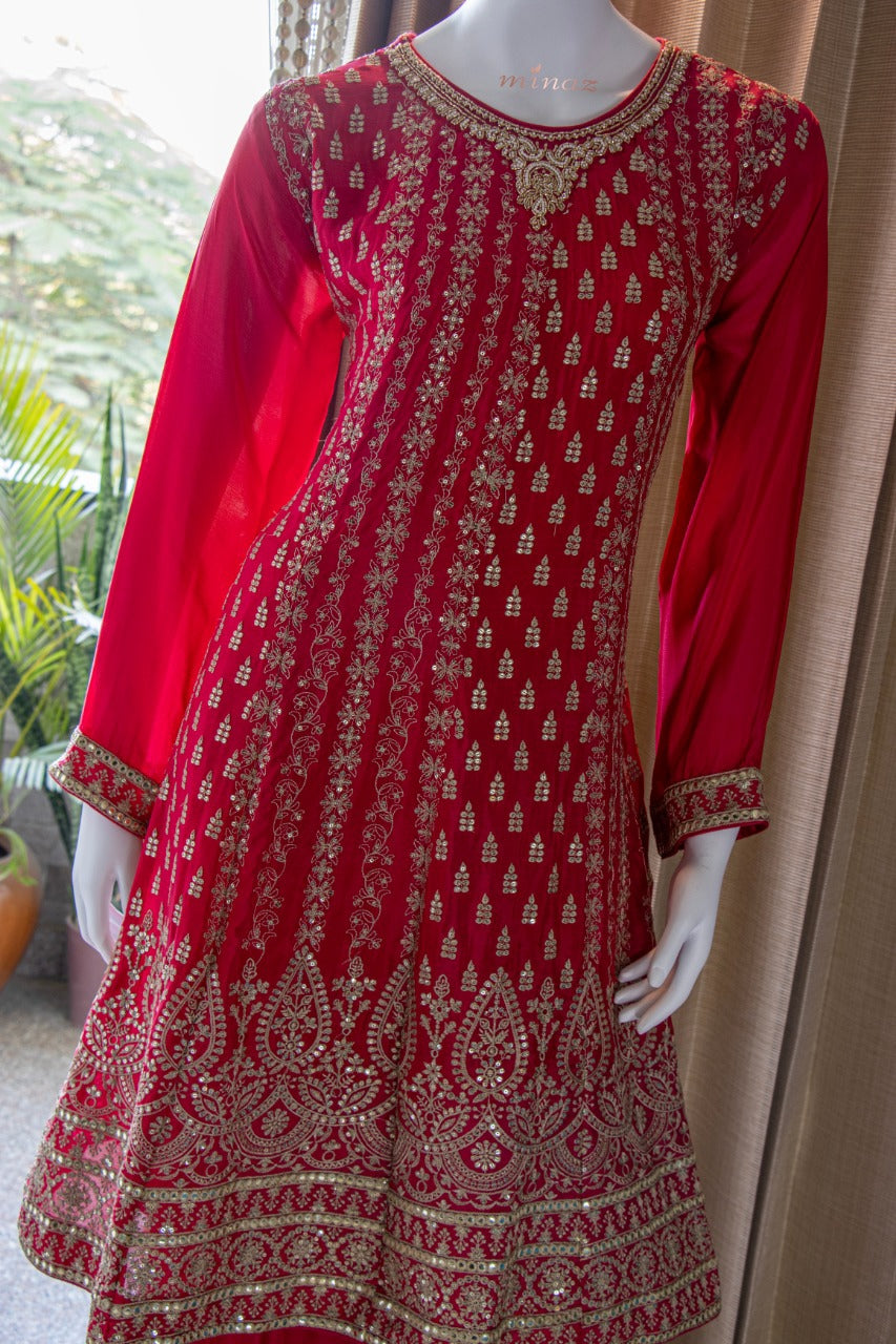 Chinnon Short Anarkali with Salwar