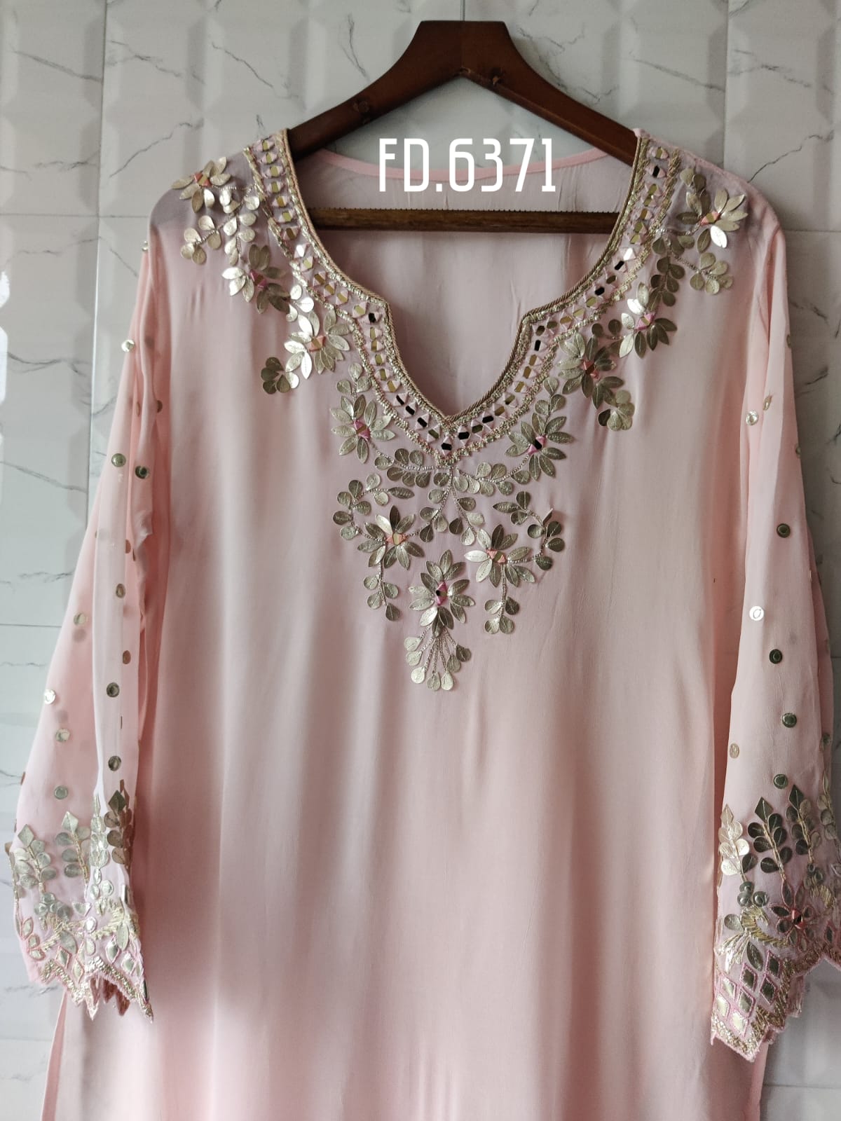 Georgette Semi-stitched Shirt and Sharara